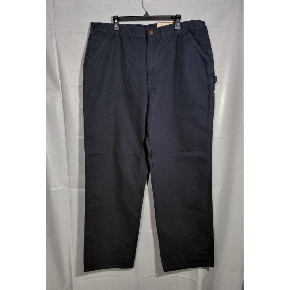 Carhartt Loose Original Fit Washed Duck Work Dungarees Men's 42x34 Blue